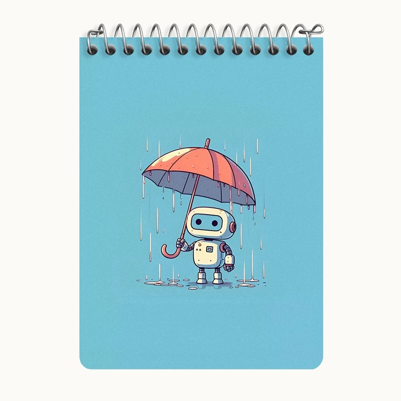 دفتر یادداشت 50 برگ خندالو طرح ربات کیوت کد N4147