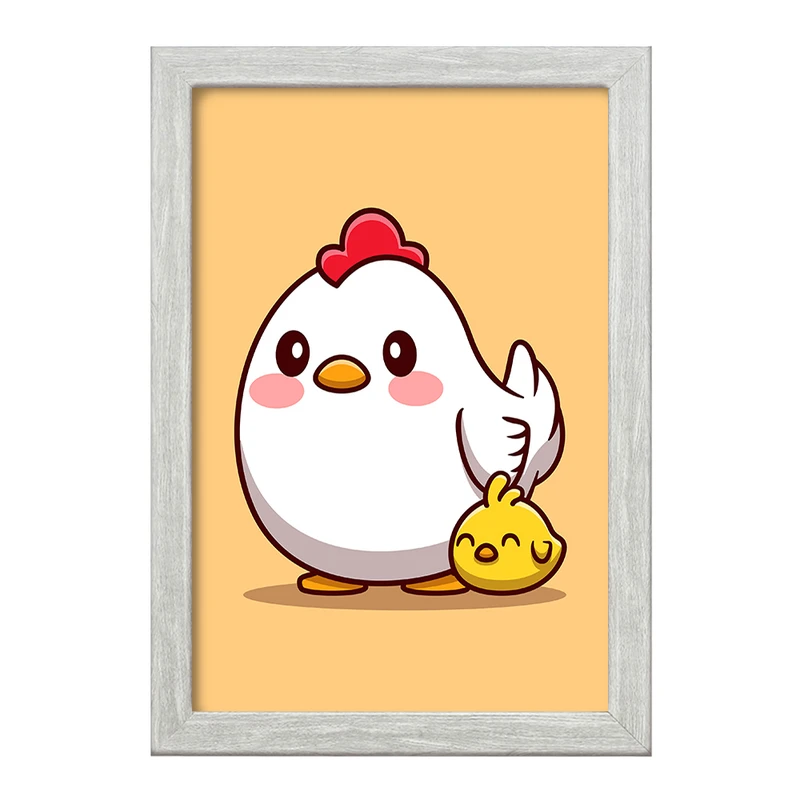 تابلو خندالو طرح حیوانات بامزه جوجه کد 25407