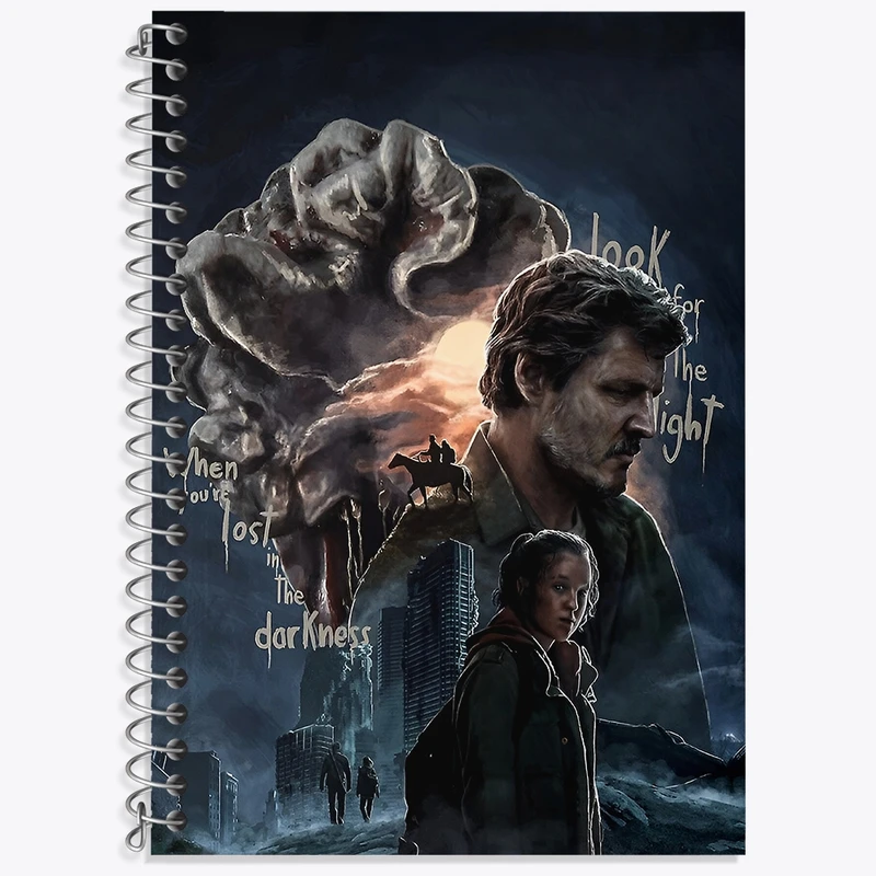 دفتر زبان 50 برگ خندالو مدل سه خط طرح (The Last Of Us) آخرین بازمانده از ما کد N9311