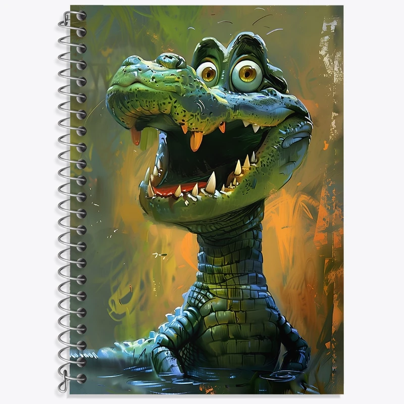 دفتر لغت 50 برگ خندالو طرح تمساح کد F4978