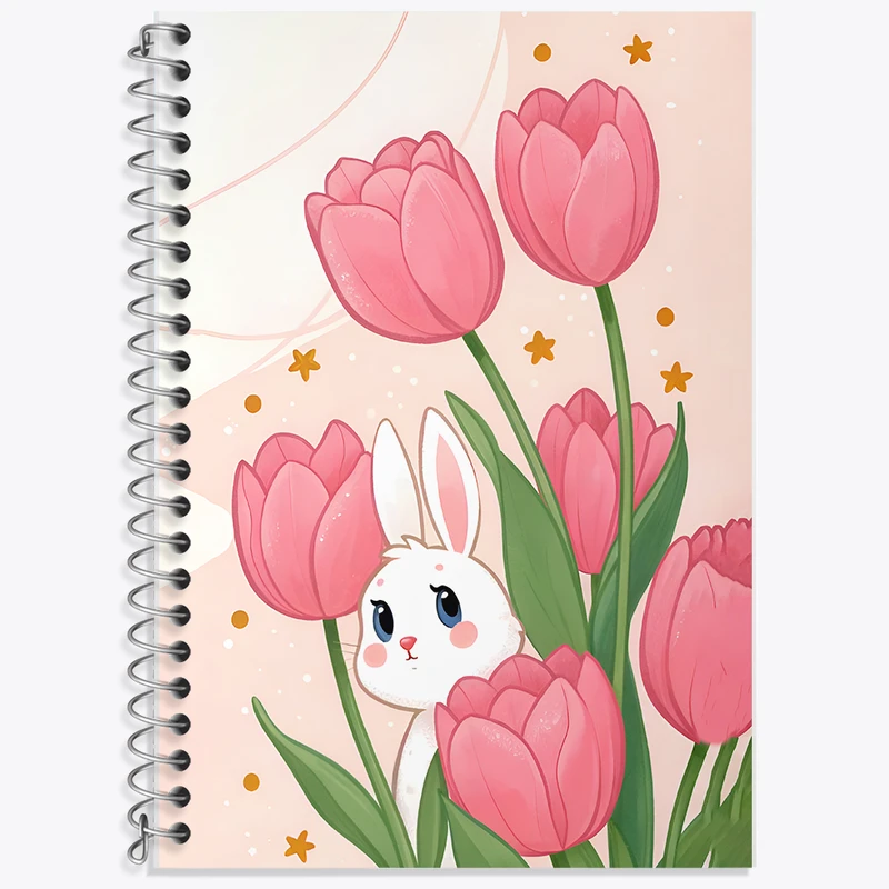 دفتر نت موسیقی 50 برگ خندالو طرح خرگوش و گل کد F12862