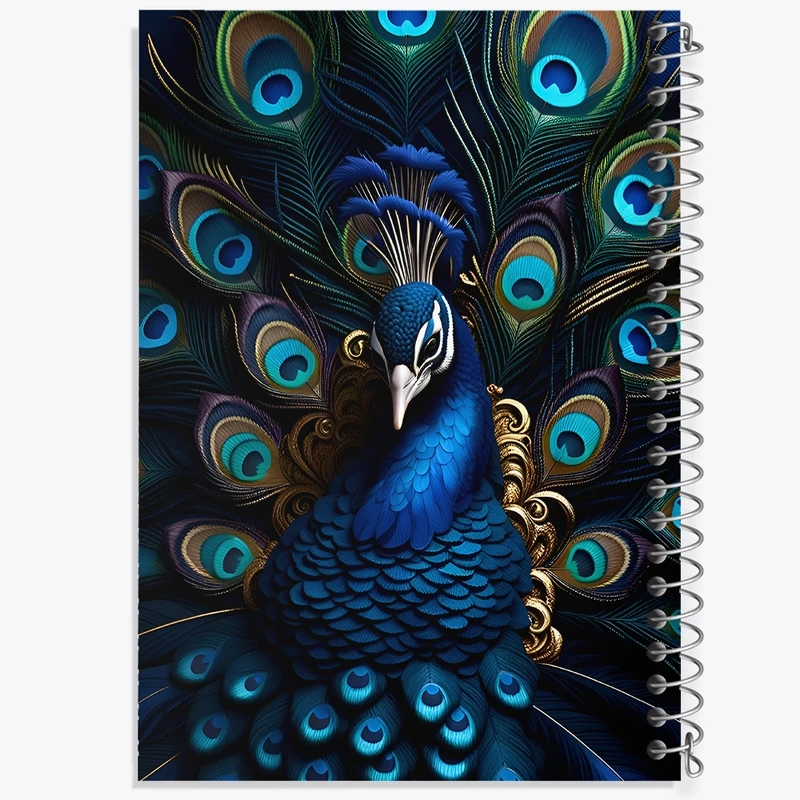 دفتر شطرنجی 50 برگ خندالو طرح طاووس کد F4335