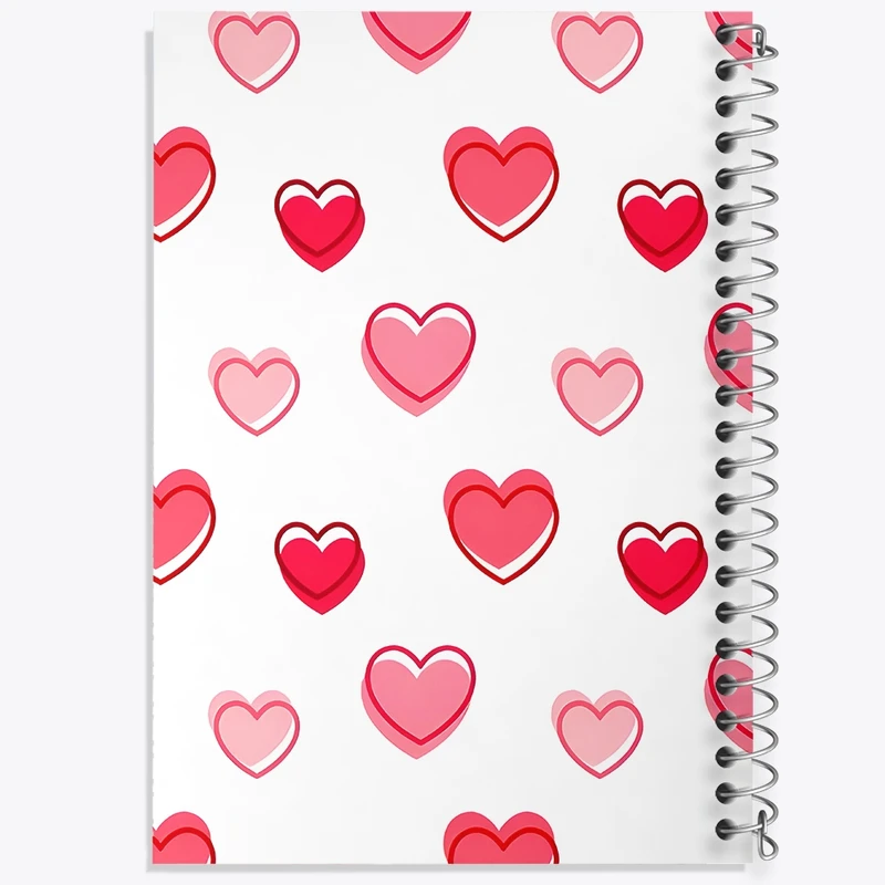 دفتر طراحی 50 برگ خندالو طرح پترن قلبی کد N6653