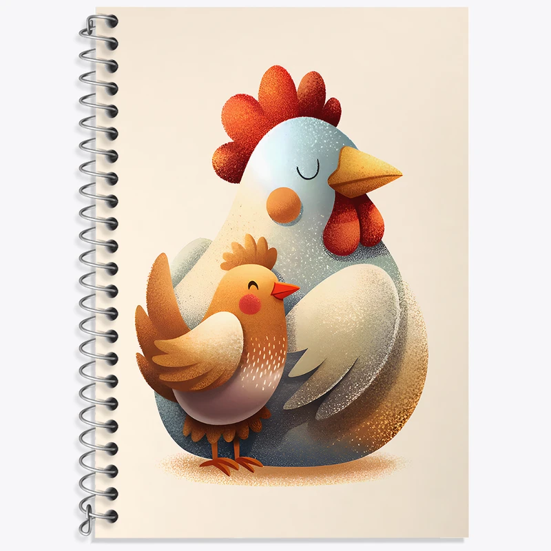 دفتر نت موسیقی 50 برگ خندالو طرح مرغ و خروس کد N6731