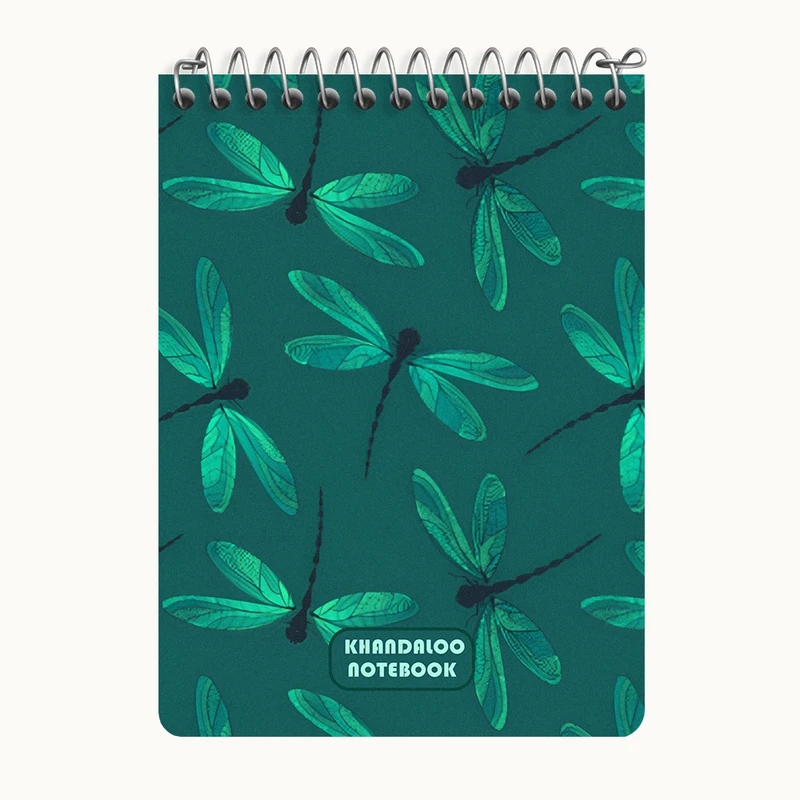 دفتر یادداشت 50 برگ خندالو طرح پترن سنجاقک کد N6100