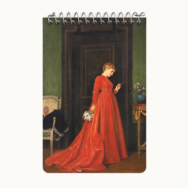 دفتر یادداشت 50 برگ خندالو طرح نقاشی ضربه ملایم اثر آگوست تولموش کد F12288