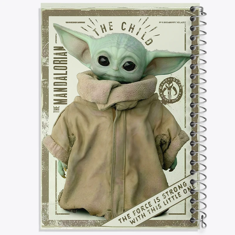 دفتر شطرنجی 50 برگ خندالو طرح بیبی یودا کد F10754