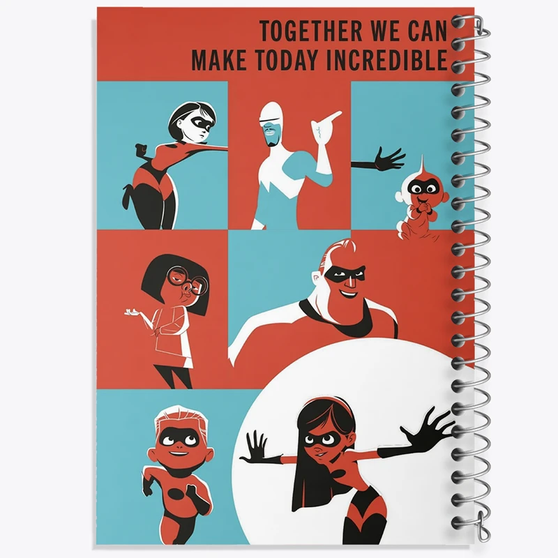 دفتر مشق 50 برگ خندالو طرح شگفت انگیزان (The Incredibles) کد F10132