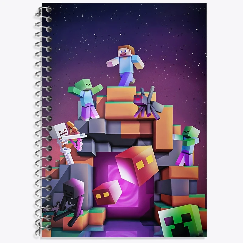 دفتر لغت 50 برگ خندالو طرح ماینکرافت (Minecraft) کد F3517