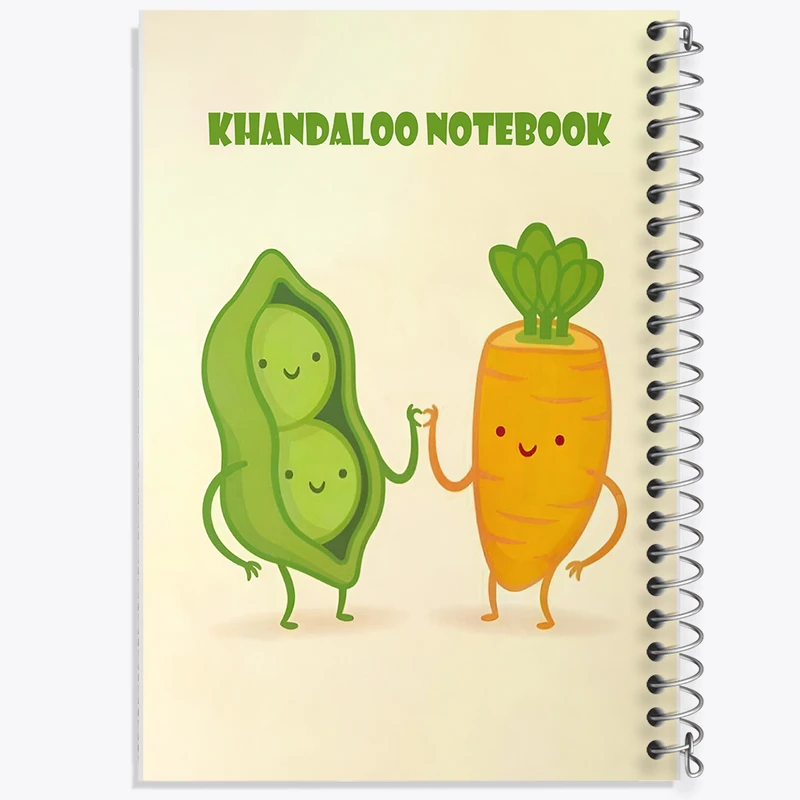 دفتر مشق 50 برگ خندالو طرح سبزیجات بامزه کد N7378