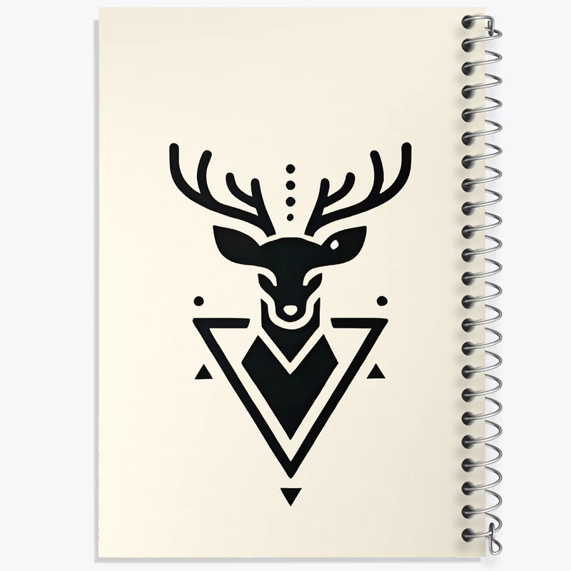 دفتر مشق 100 برگ خندالو طرح گوزن کد N6754