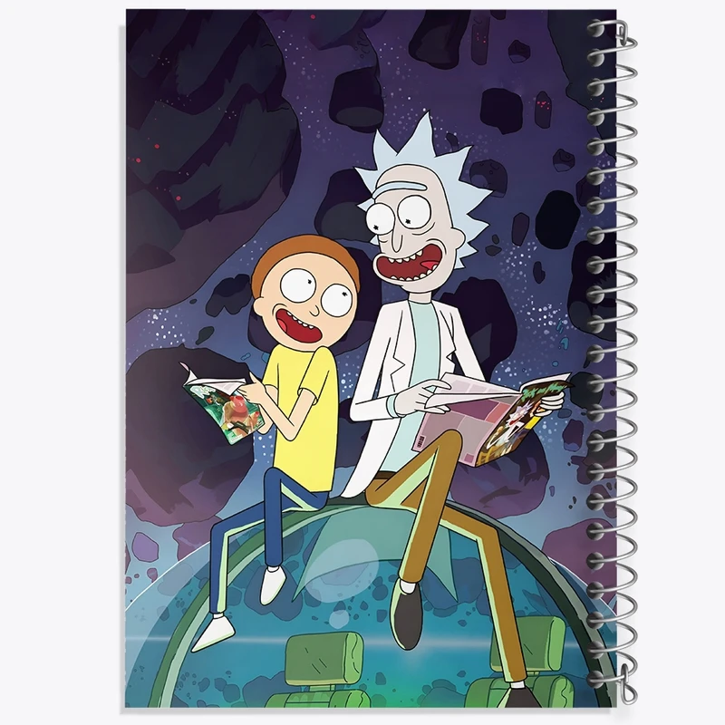 دفتر ژورنال نویسی 50 برگ خندالو مدل نقطه ای طرح ریک و مورتی (Rick and Morty) کد F4933