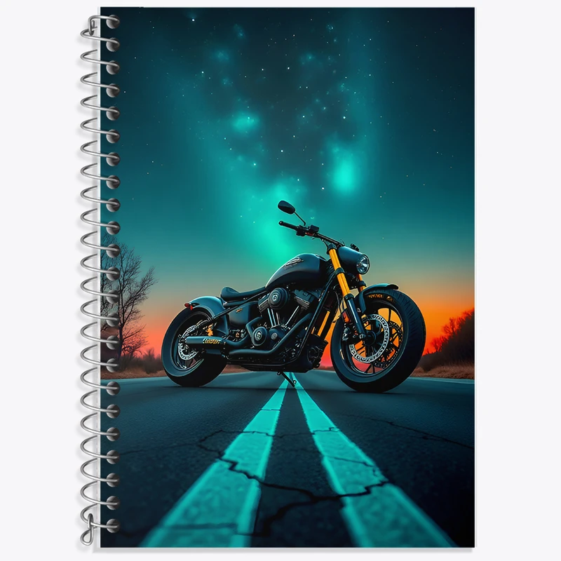 دفتر نت موسیقی 50 برگ خندالو طرح موتور سیکلت کد F12595