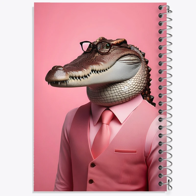 دفتر شطرنجی 50 برگ خندالو طرح تمساح کد F9161