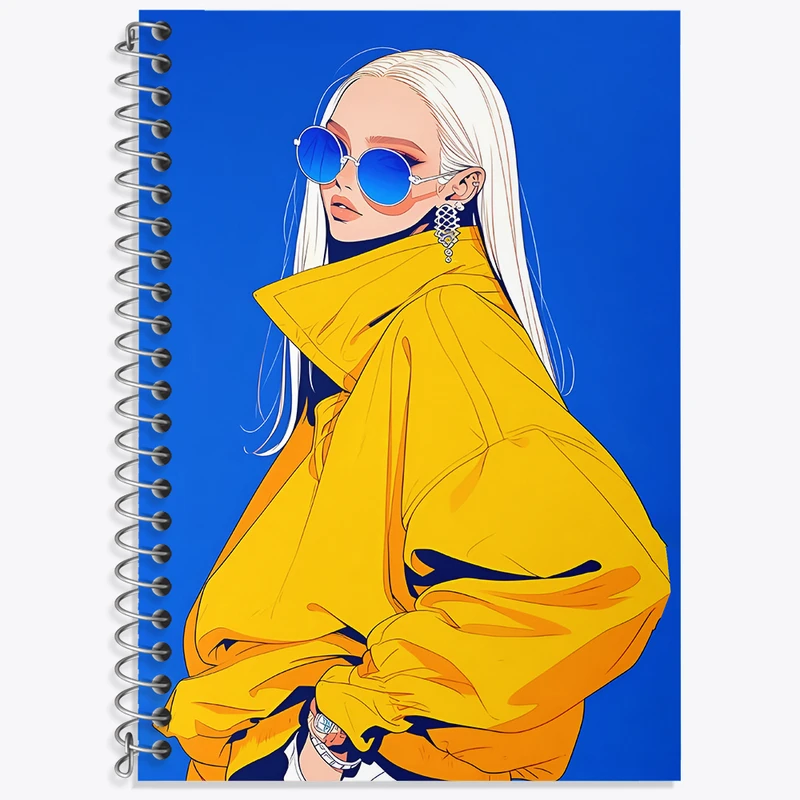 دفتر زبان دوخط 50 برگ خندالو طرح دخترانه کد F3286