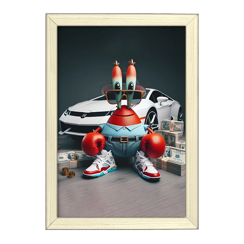 تابلو خندالو طرح خرچنگ باب اسفنجی کد F4399