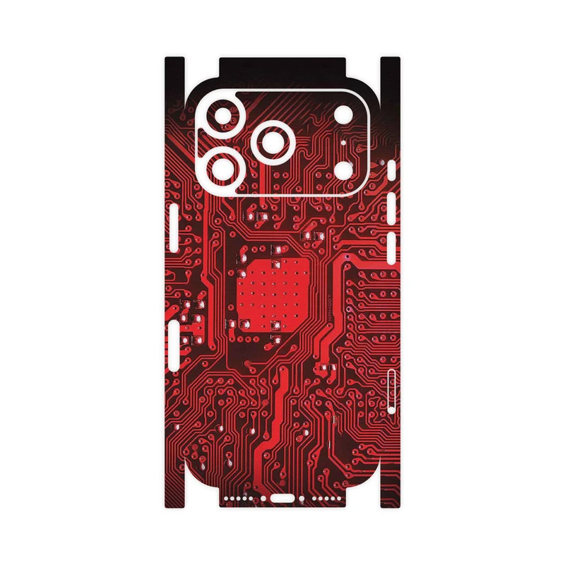برچسب پوششی ماهوت مدل Red_Printed_Circuit_Board-FullSkin مناسب برای گوشی موبایل اپل iPhone 17 Pro