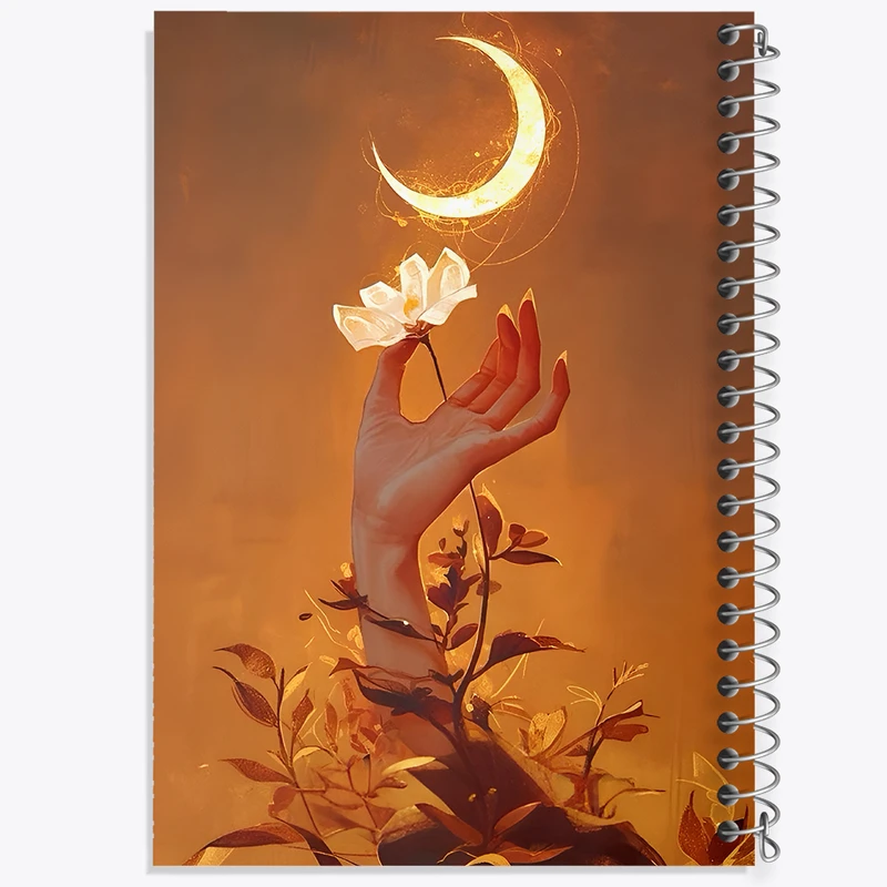 دفتر نقاشی 50 برگ خندالو طرح دست و گل و ماه کد F11078