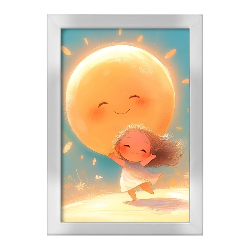 تابلو خندالو طرح دختر بامزه و خورشید کد F13703