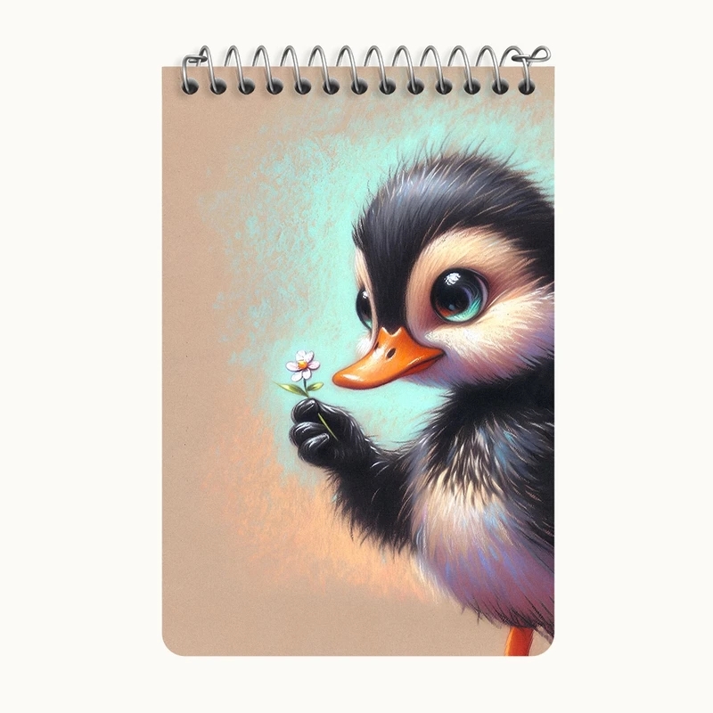 دفتر یادداشت 50 برگ خندالو طرح اردک بامزه کد F5531