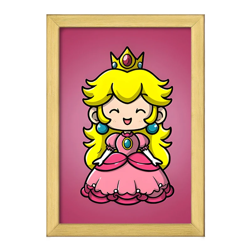 تابلو خندالو طرح پرنسس هلو سوپر ماریو (Super Mario) کد F9427