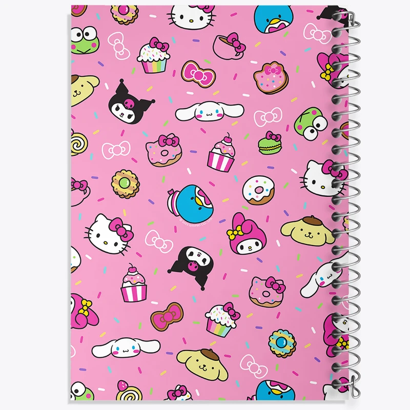 دفتر مشق 50 برگ خندالو طرح پترن کرومی (Kuromi) کد N7817