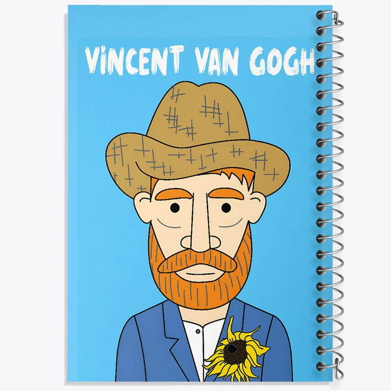 دفتر مشق 50 برگ خندالو طرح ونسان ونگوگ کد F11688