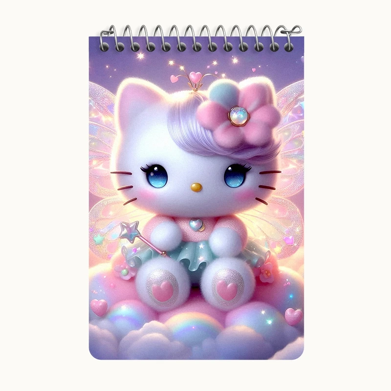 دفتر یادداشت 50 برگ خندالو طرح هلو کیتی (Hello Kitty) کد F6069