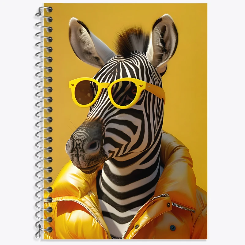 دفتر زبان دوخط 50 برگ خندالو طرح گورخر کد F9242