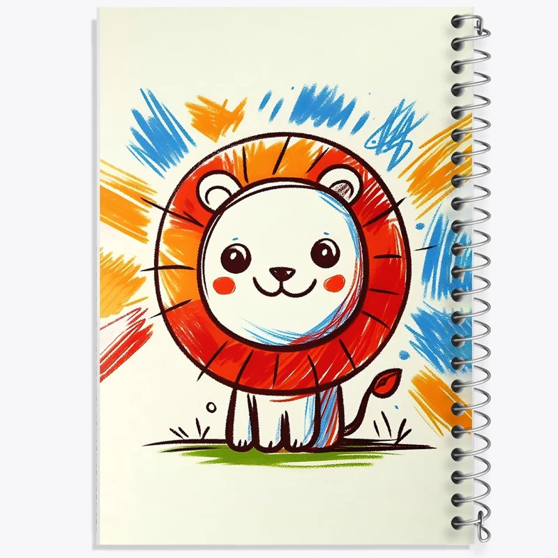 دفتر طراحی 50 برگ خندالو طرح شیر بانمک کد N5260