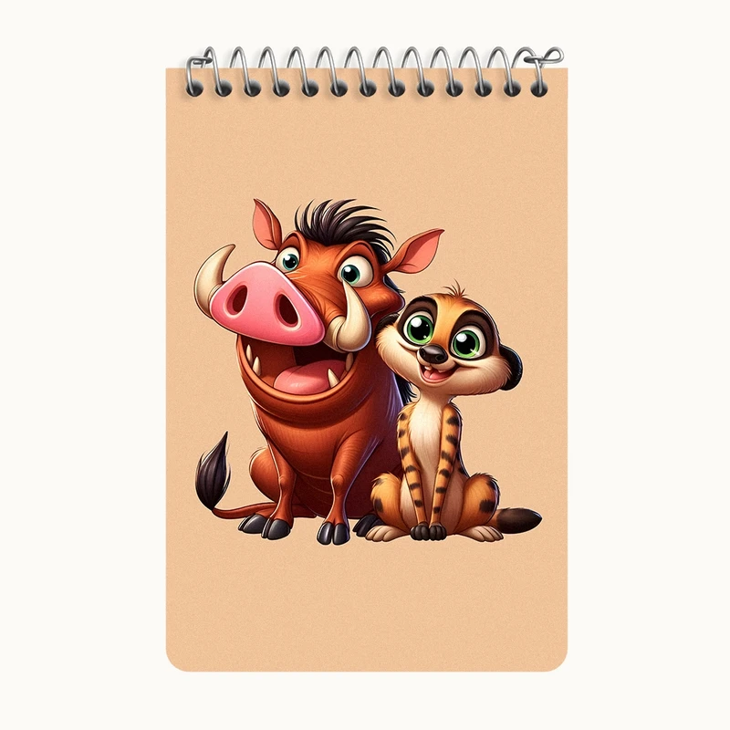 دفتر یادداشت 50 برگ خندالو طرح شیر شاه کد F7679