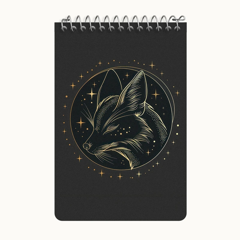 دفتر یادداشت 50 برگ خندالو طرح روباه مینیمال کد F3086