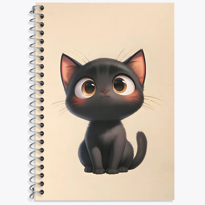 دفتر لغت 50 برگ خندالو طرح گربه سیاه بانمک کد N6501