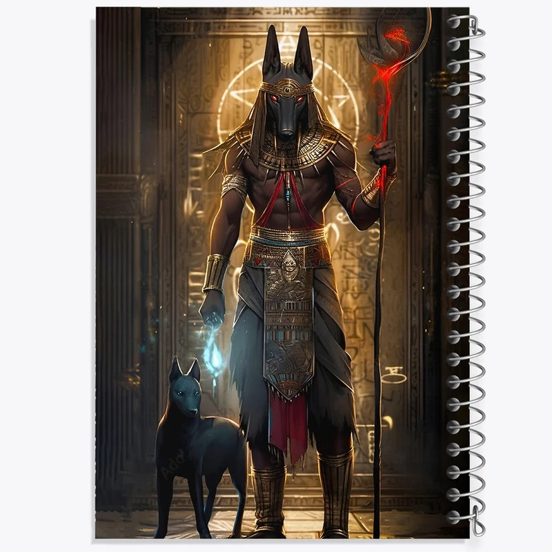 دفتر شطرنجی 50 برگ خندالو طرح آنوبیس (Anubis) کد F4845