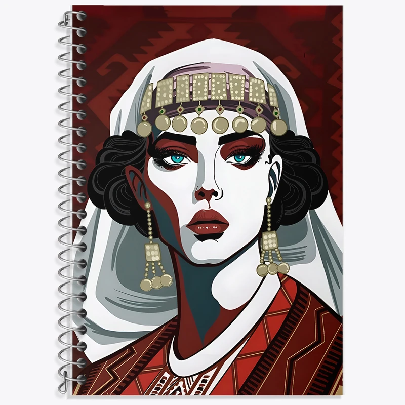 دفتر نت موسیقی 50 برگ خندالو طرح زن مصری کد F10532