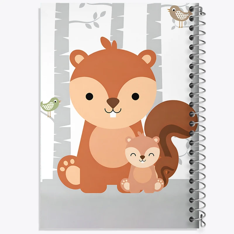 دفتر مشق 100 برگ خندالو طرح سنجاب بامزه کد F3175