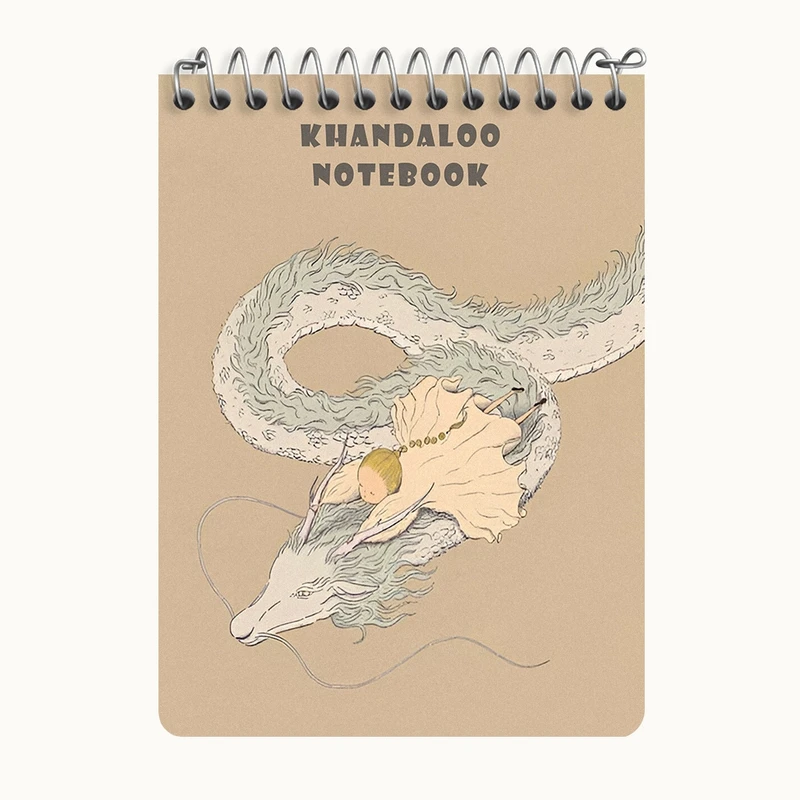 دفتر یادداشت 50 برگ خندالو طرح اژدها سواری دختر کوچولو کد N8483