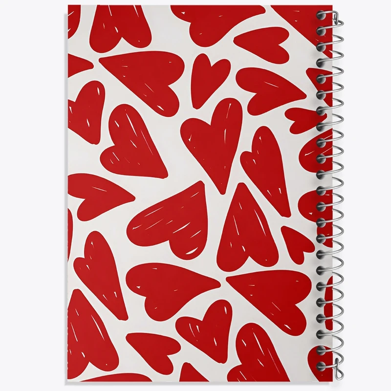 دفتر طراحی 50 برگ خندالو طرح پترن قلبی کد N5346