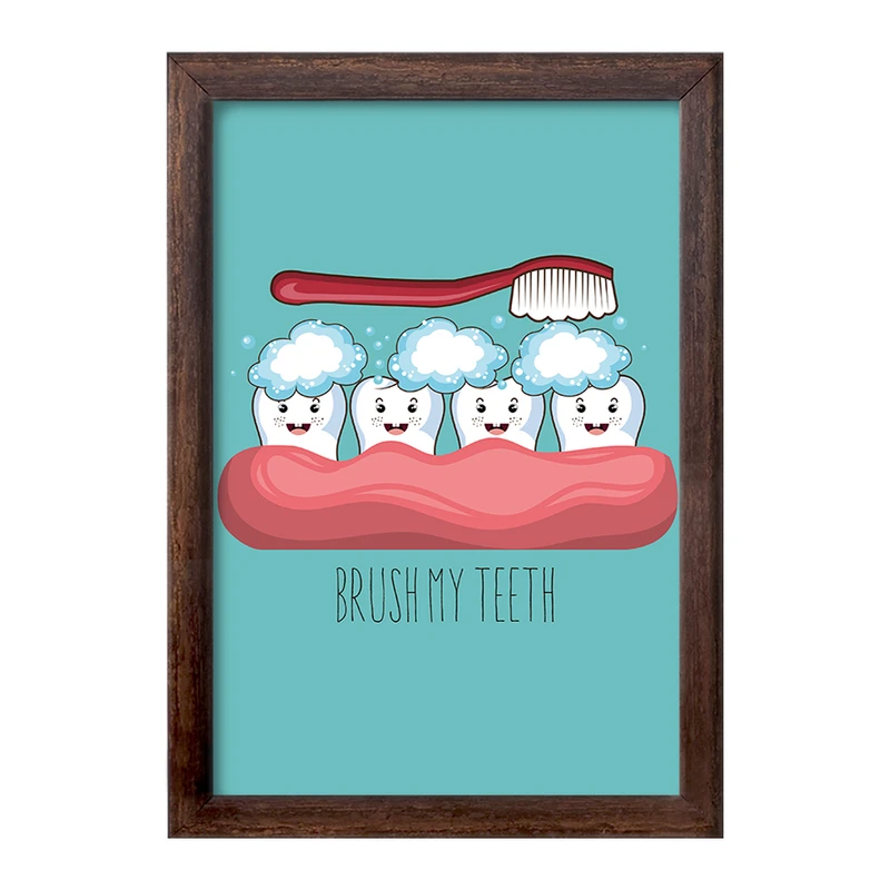 تابلو خندالو طرح دندان و دندان پزشکی کودکانه کد 36687