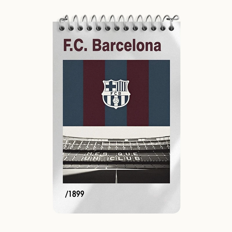 دفتر یادداشت 50 برگ خندالو طرح بارسلونا (Barcelona) کد F13870