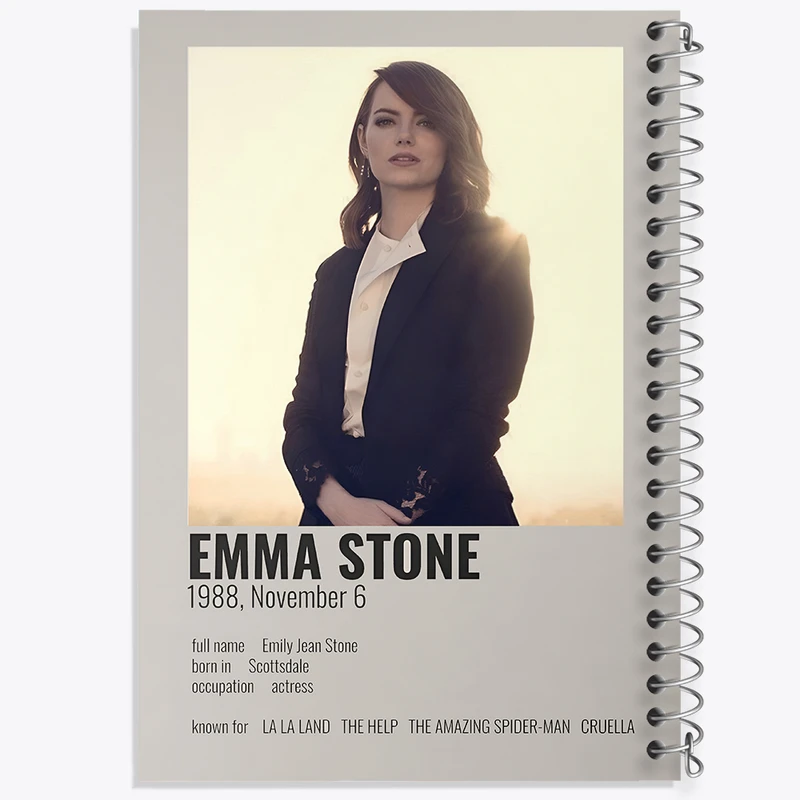 دفتر مشق 50 برگ خندالو طرح اما استون (Emma Stone) کد F13143