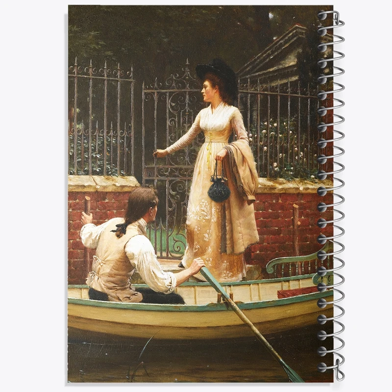 دفتر ژورنال نویسی 50 برگ خندالو مدل نقطه ای طرح نقاشی فرار اثر ادموند بلر لیتون کد F12470