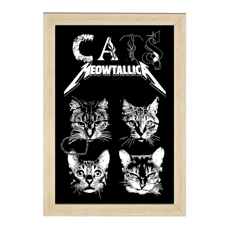 تابلو خندالو طرح میوتالیکا (Meowtallica) کد F13710