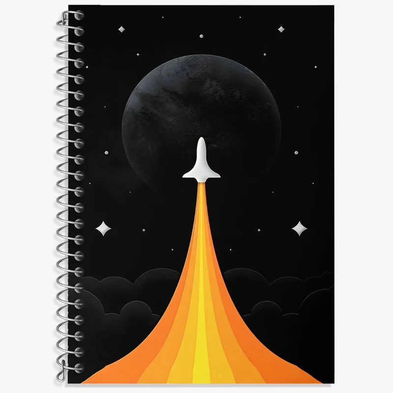 دفتر لغت 50 برگ خندالو طرح فضاپیما کد F3399