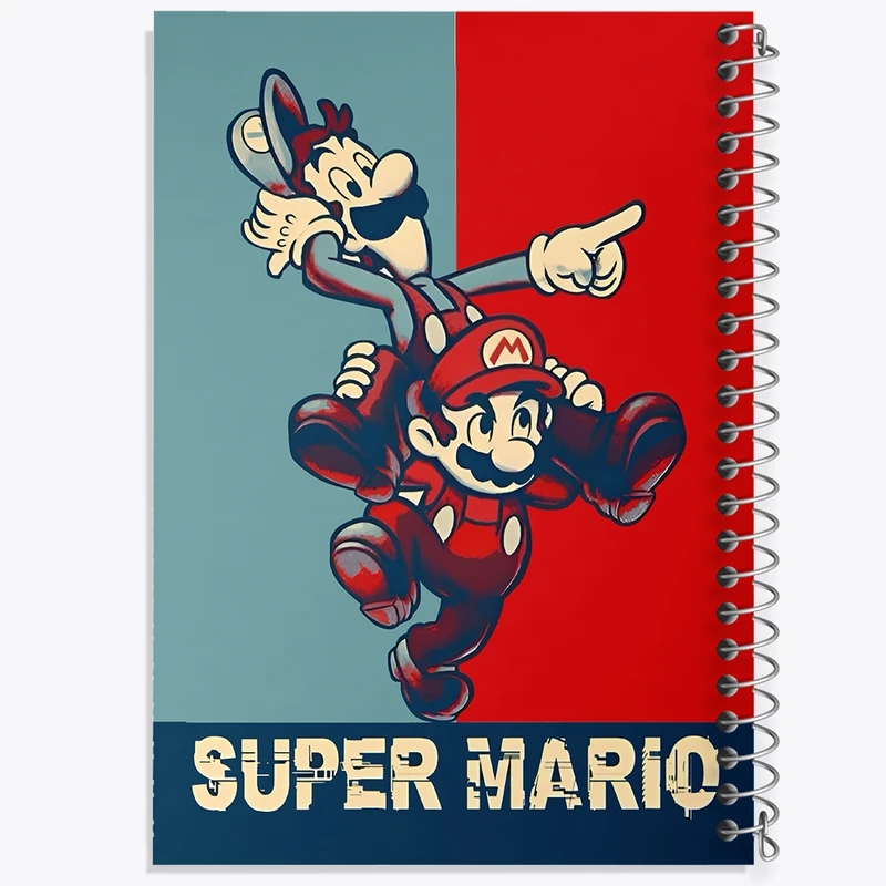 دفتر ژورنال نویسی 50 برگ خندالو مدل نقطه ای طرح سوپر ماریو کد F12844
