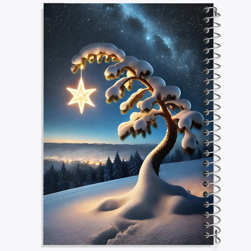 دفتر لیست خرید 50 برگ خندالو طرح منظره برفی کد F9973