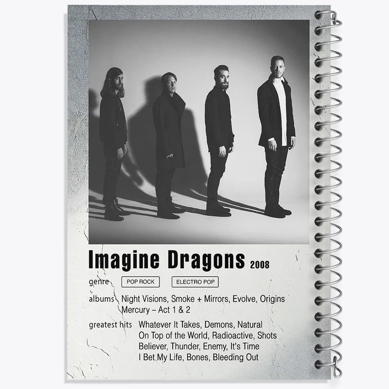 دفتر مشق 100 برگ خندالو طرح ایمجین درگنز (Imagine Dragons)   کد F11237