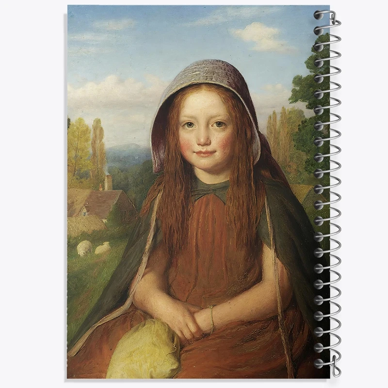 دفتر طراحی 50 برگ خندالو طرح نقاشی یک زن روستایی اثر ادوارد تامپسون دیویس کد F12250