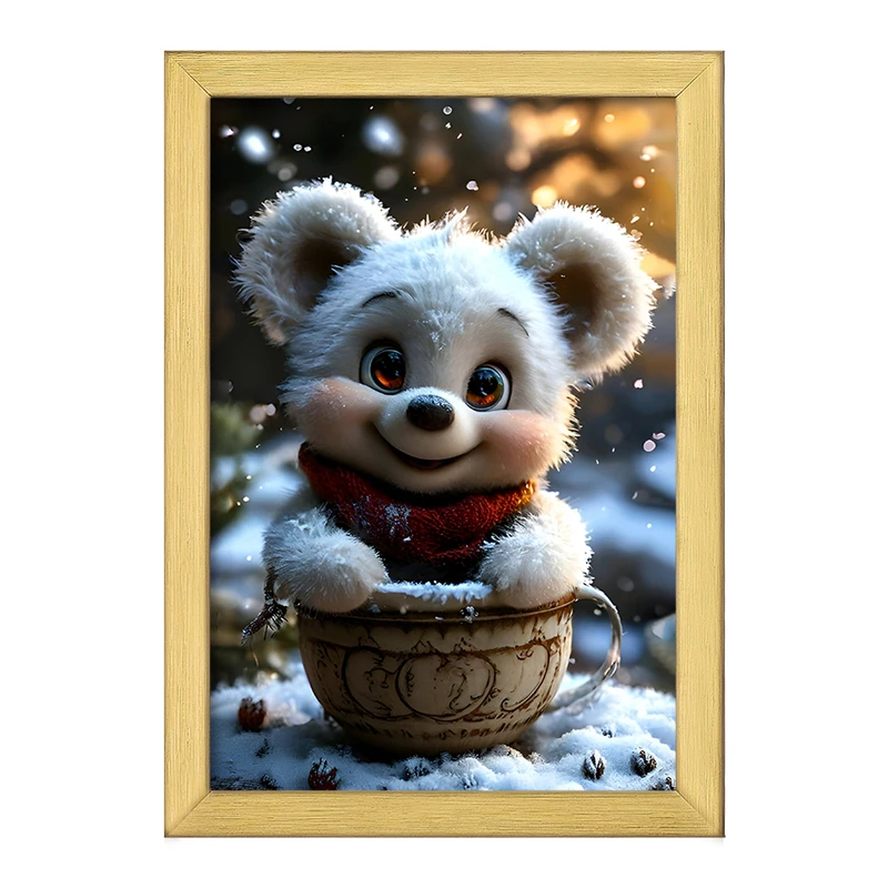 تابلو خندالو طرح خرس قطبی بامزه کد F9916