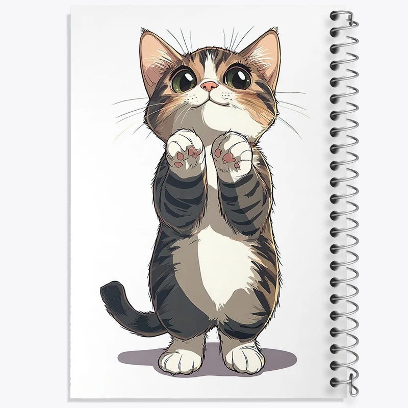 دفتر طراحی 50 برگ خندالو طرح گربه ی بامزه کد N5360